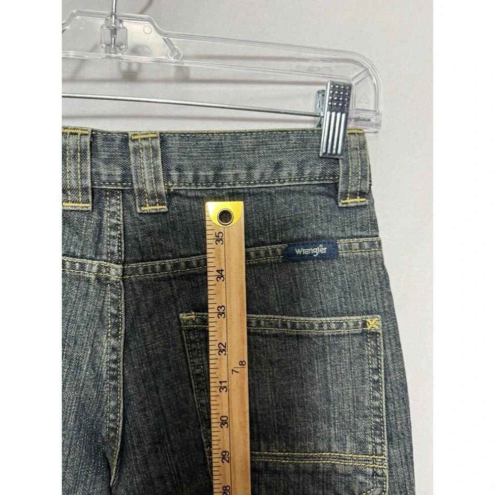 Wrangler Five Star Boys Jeans 14 Regular Straight Dark Wash Adjustable NWT